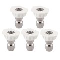 Clean Strike Pressure Washer Spray Nozzle Tips, 40-Degree White, 1/4 Inch 5PK (2.0 Orifice) CS-1044